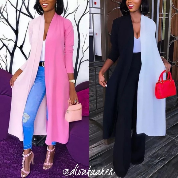 New Sizes Duster Cardigan Kimono Pink - Picture 2 of 8